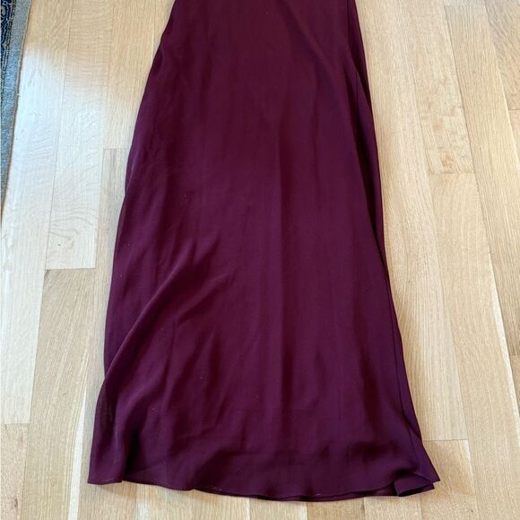 Elegant Burgundy Spaghetti Strap Maxi Dress - Picture 11 of 12